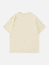 T-shirt patchwork à carreaux et lapin